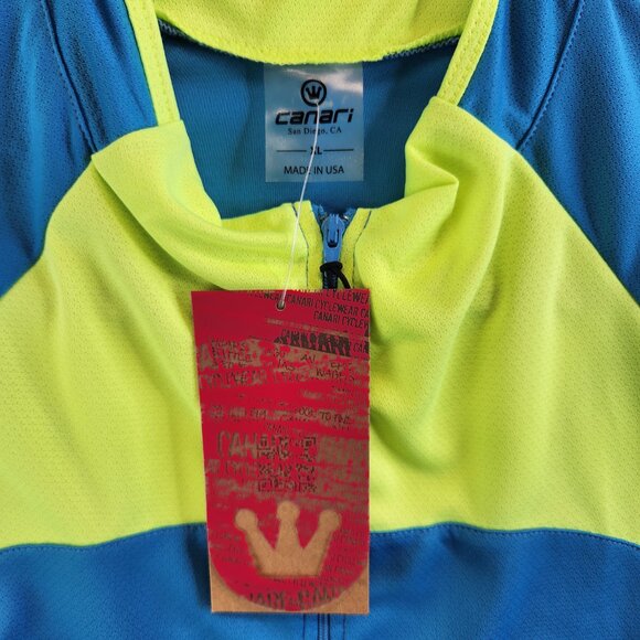 Canari Cycling Jersey Womens XL Blue Fusion Tee Performance Top Back Pockets New - Picture 7 of 13